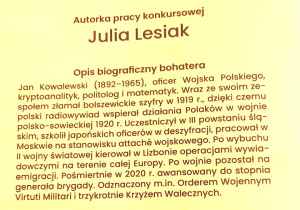 "Bohater na stówę" - wyróżnienie dla Julii Lesiak