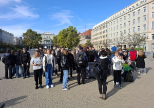 Uczniowie Karskiego z klasy 1a, 2a, 3a, 2c i 3b na wycieczce w Poznaniu