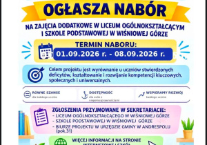 Plakat informacyjny projektu Sposób na edukację