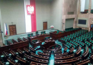 Widok z galerii na salę sejmową