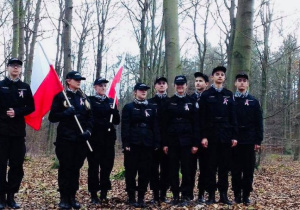 Młodzież klas mundurowych podczas uroczystości