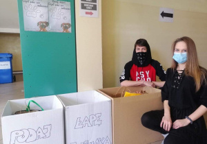 Organizatorzy akcji: Kuba i Basia.