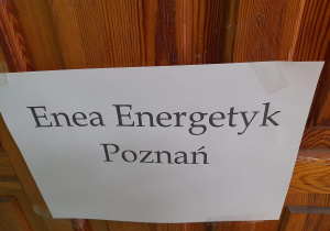 Napis Enea Energetyk Poznań.