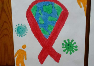 Plakat z okazji Światowego Dnia Walki z AIDS
