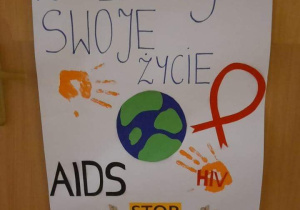 Plakat z okazji Światowego Dnia Walki z AIDS