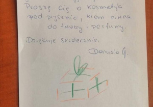 List do św. Mikołaja napisany przez pensjonariusza DPS w Wiśniowej Górze