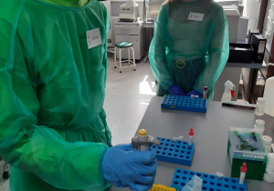 Warsztaty w Laboratorium Zakładu Genetyki Klinicznej Uniwersytetu Medycznego w Łodzi.