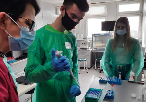Warsztaty w Laboratorium Zakładu Genetyki Klinicznej Uniwersytetu Medycznego w Łodzi.