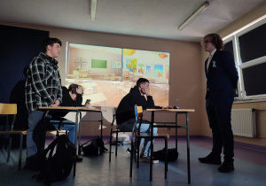 Przedstawienie pt." Переможемо" ("Wygramy ") przygotowane przez uczniów zrzeszonych w KLUBIE SZKÓŁ UNICEF