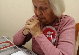 Spotkanie patriotyczne z pensjonariuszami Dziennego Domu Pomocy w Wiśniowej Górze