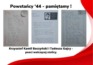 Uczniowie klasy III A w projekcie „ Powstańcy’44 – pamiętamy !”.