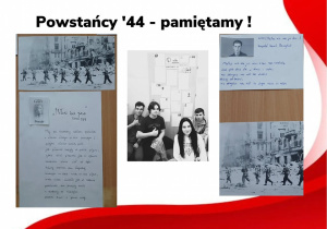 Uczniowie klasy III A w projekcie „ Powstańcy’44 – pamiętamy !”.