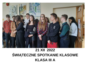Spotkanie świąteczne w klasie III a