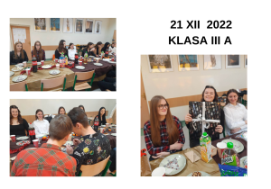 Świąteczne spotkanie klasowe III a
