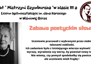 "Mistrzyni Szymborska" w III a