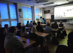Wykład na temat łódzkiego getta dla uczniów klas 1c i 3b