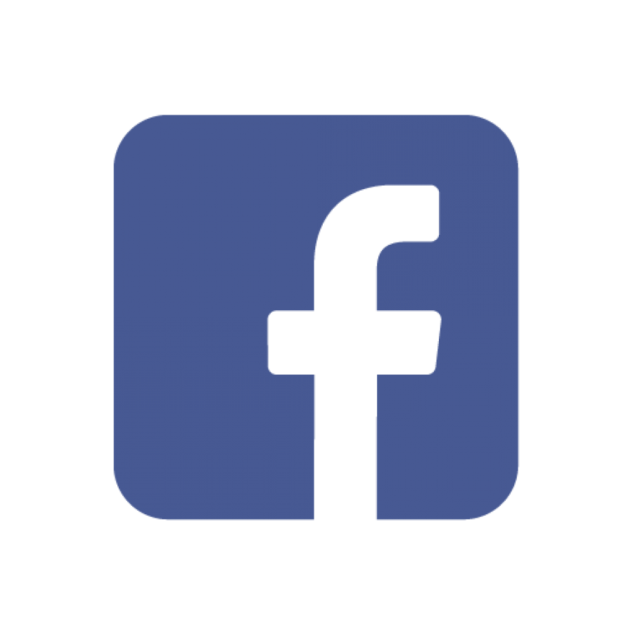 logo facebbooka: na niebieskim tle biała litera F