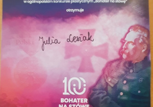 "Bohater na stówę" - wyróżnienie dla Julii Lesiak