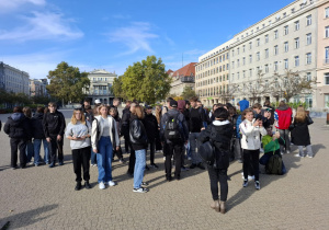 Uczniowie Karskiego z klasy 1a, 2a, 3a, 2c i 3b na wycieczce w Poznaniu