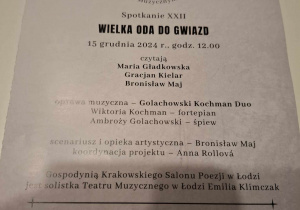 Krakowski Salon Poezji, czyli wielka oda do gwiazd