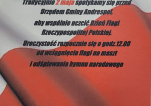 Zaproszenie na obchody Dnia Flagi
