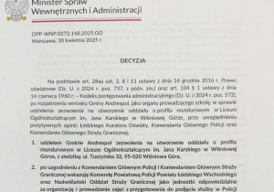 Klasa o profilu mundurowym pod egida MWiA w Karskim