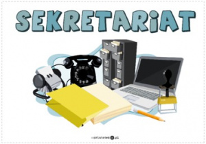 Zdjęcie z napisem sekretariat