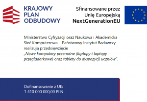 „Nowe komputery przenośne (laptopy i laptopy przeglądarkowe) oraz tablety do dyspozycji uczniów”