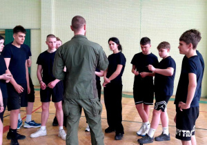 Zajęcia z techniki interwencji w OPM przeprowadzone przez funkcjonariuszy Nadwiślański Oddział Straży Granicznej