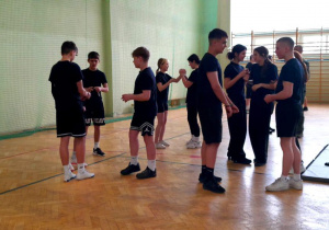 Zajęcia z techniki interwencji w OPM przeprowadzone przez funkcjonariuszy Nadwiślański Oddział Straży Granicznej