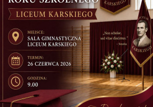 Zakończenie roku szkolnego - plakat informacyjny