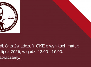 Odbiór zaświadczeń o wynikach matur
