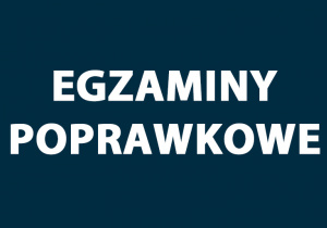 napis: egzaminy poprawkowe