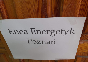 Napis Enea Energetyk Poznań.