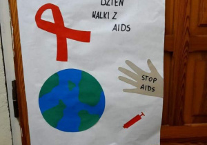 Plakat z okazji Światowego Dnia Walki z AIDS