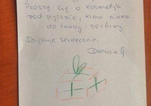 List do św. Mikołaja napisany przez pensjonariusza DPS w Wiśniowej Górze