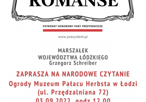"Ballady i romanse" w ogrodzie Muzeum Pałacu Herbsta w Łodzi