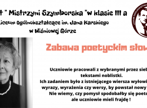 "Mistrzyni Szymborska" w III a